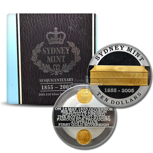 2005 Sesquicentenary Sydney Mint Pattern Gold Plated Proof