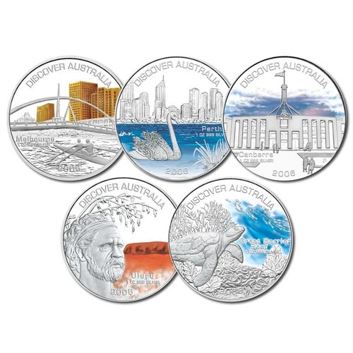 Discover Australia 2006 1oz Silver Proof Five-Coin Set