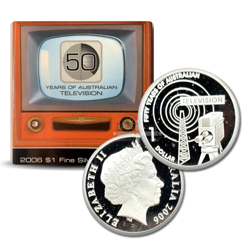 2006 $1 50 Years of Australian Television Silver Proof