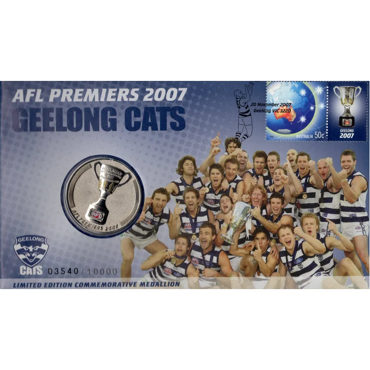 2007 Medallion AFL Premiers Geelong Cats PMC