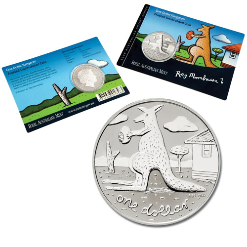 2008 $1 Frosted Kangaroo Reg Mombassa Cupro Nickel