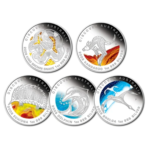 Discover Australia 2009 1oz Silver Proof Five-Coin Set