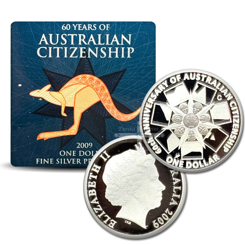 2009 $1 60 Years of Australian Citizenship Silver Proof