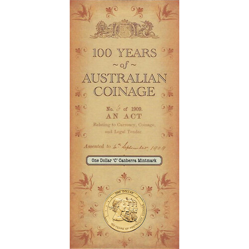 2010 $1 Canberra 100 Years of Australian Coinage 'C' Mintmark