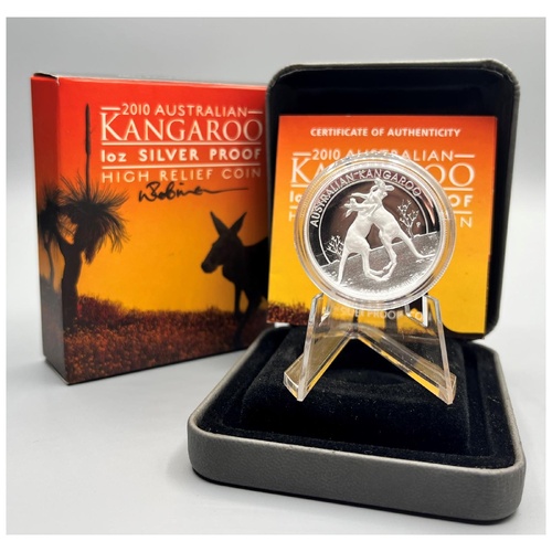 2010 One Dollar Australian Kangaroo High Relief