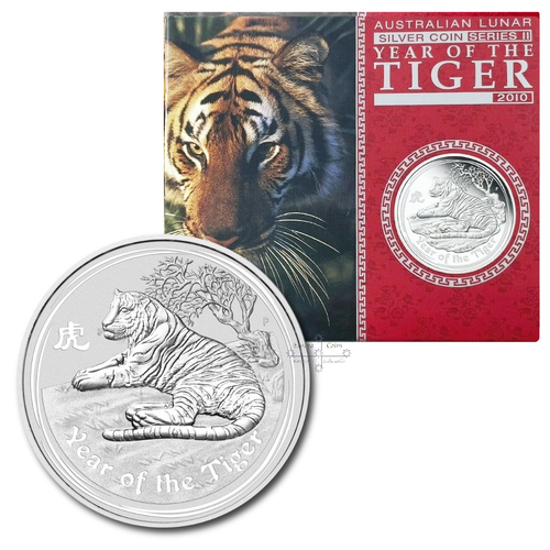 2010 1oz Australian Lunar Series II - Year of the Tiger Silver Proof