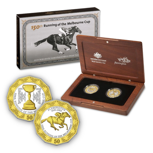 2010 50c 150th Running of the Melbourne Cup Silver Proof Set