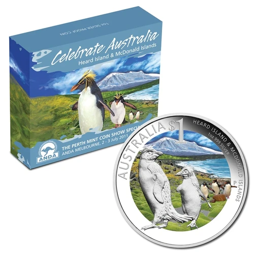2011 Celebrate Australia - Heard Island & McDonald Island 1oz Silver Coin Show Special
