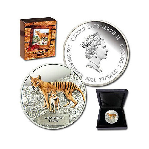 2012 1oz Tasmanian Tiger Silver Proof Coin