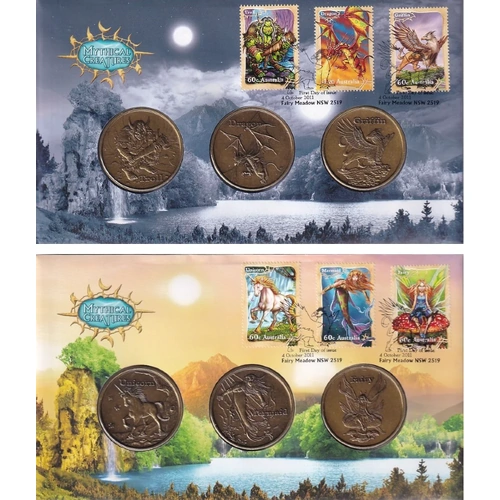 2011 Mythical Creatures Set of 2 Medallion PNCs