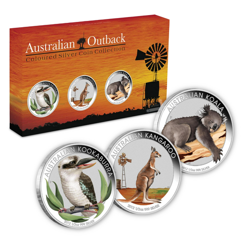 2012 1/2oz Outback Coloured Silver Coin Set