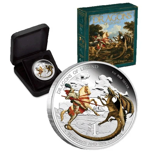 2012 1oz St George & The Dragon Silver Proof Coin