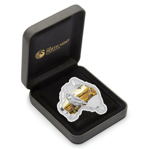 2012 1oz Kookaburra - Australian Map Shaped Silver Coin