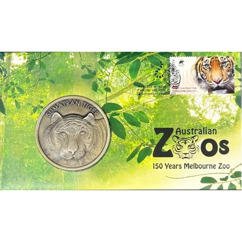 2012 150 Years Melbourne Zoo - Sumatran Tiger Medallion PNC