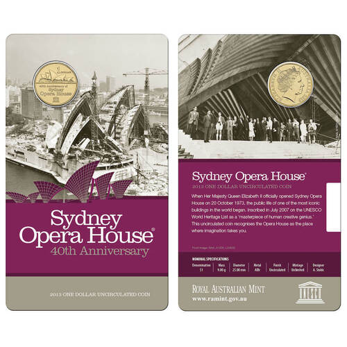 2013 $1 40th Anniversary Sydney Opera House