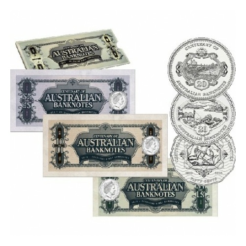 2013 - Centenary of Australia's First Banknote - 3 Coin Set