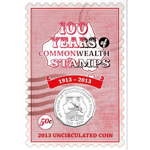 2013 50c 100 Years of Commonwealth Stamps