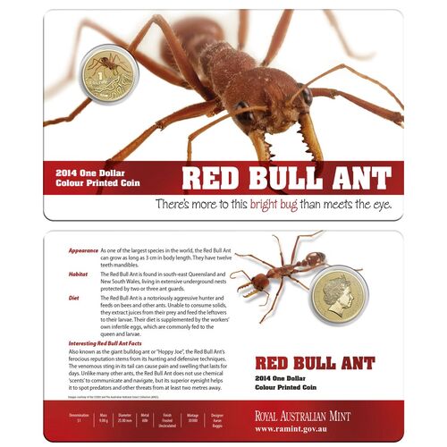 2014 $1 Bright Bugs Red Bull Ant
