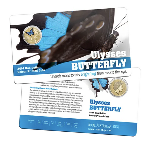 2014 $1 Bright Bugs Ulysses Butterfly