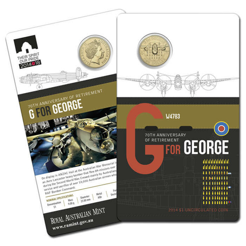 2014 - 70th anniversary G for George One Dollar