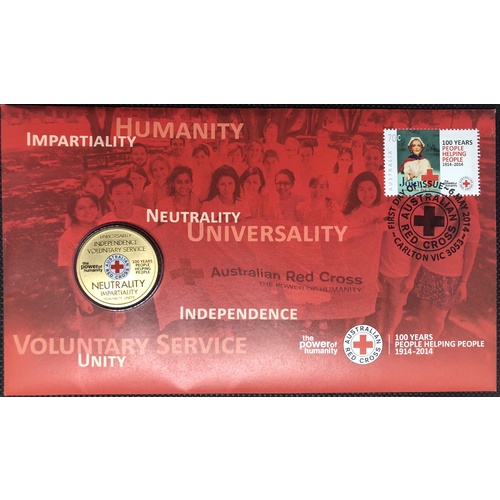 2014 $1 100th Anniversary of the Australian Red Cross PNC