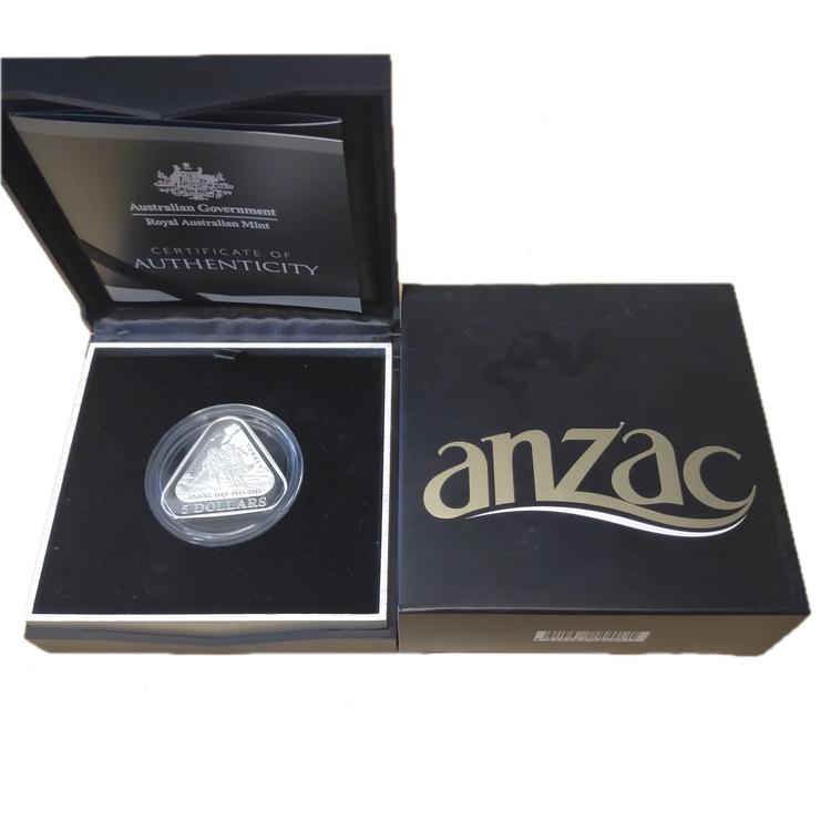 2015 Silver $5 ANZAC Centenary Silver Triangular Coin