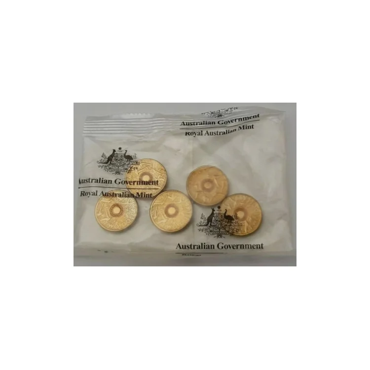 2015 $2 Flanders Fields (Orange) - Coloured Uncirculated Coins in RAM bag of 5 coins