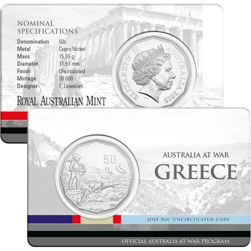 2015 50c Australia At War - Greece