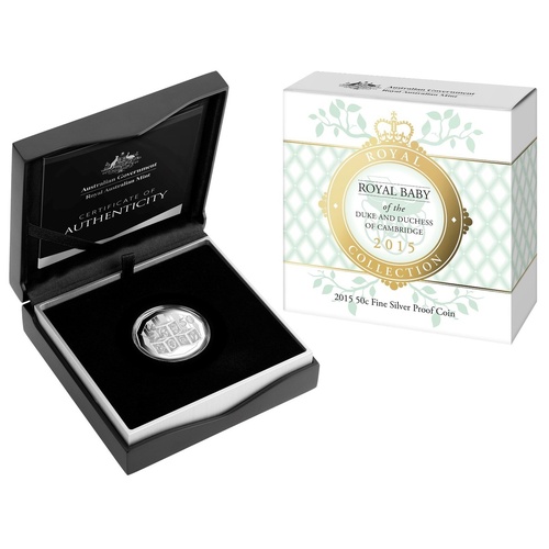 2015 Fine Silver Proof 50c Coin – Royal Baby of the Duke and Duchess of Cambridge (Princess Charlotte)