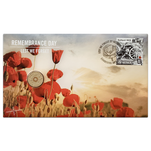 2015 $2 Remembrance Day Orange Coin PNC