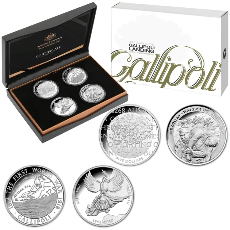 2015 Centenary of The Gallipoli Landing 4 Coin Proof Set