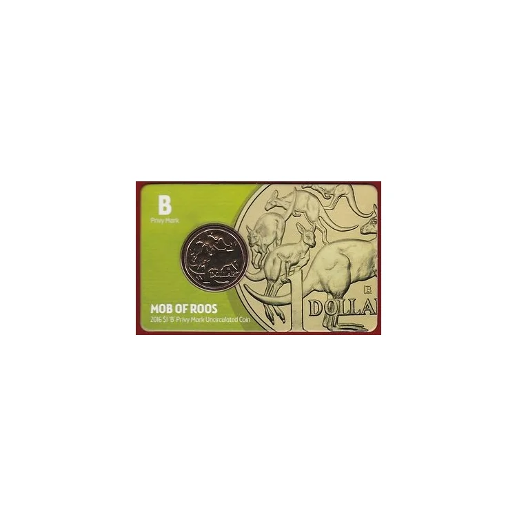 2016 $1 ANDA Perth - Mob of Roos 'P' Privy Mark