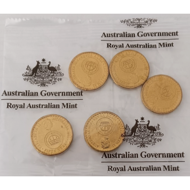 2016 $2 Changeover - 50 Years of Decimal Currency Uncirculated Coins in RAM Bag of 5 coins