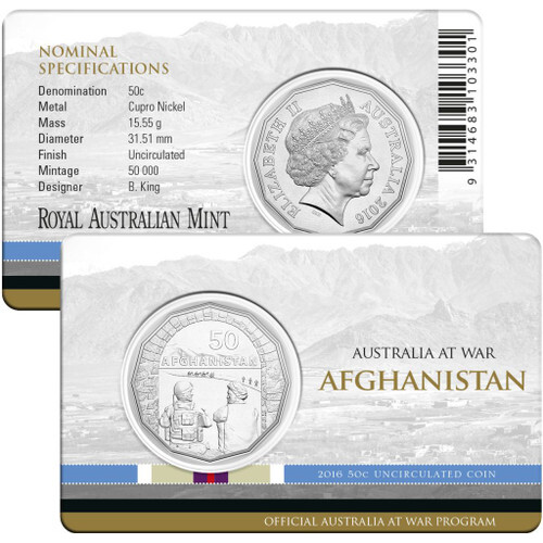 2016 50c Australia At War - Afghanistan
