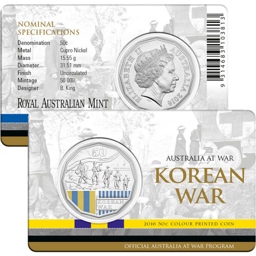2016 50c Australia at War - Korean War