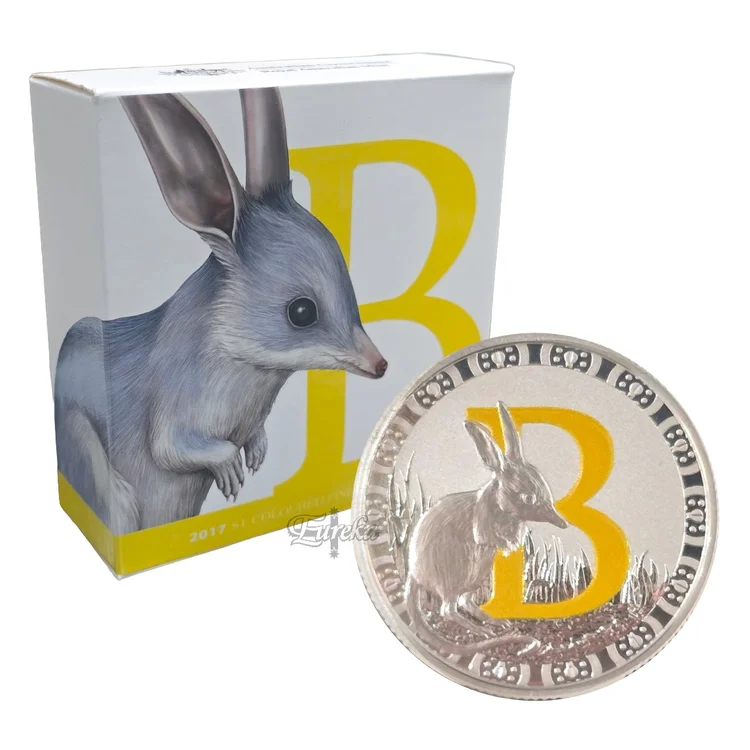 2017 Silver $1 - B is for Bilby - Alphabet Series Boxed Coin