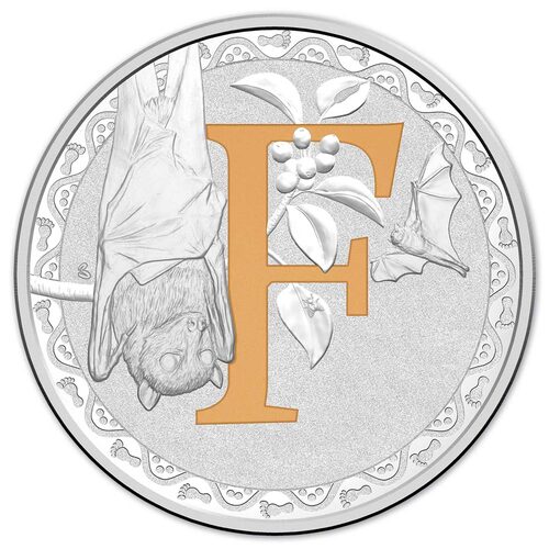 2017 $1 Silver Proof F - Alphabet Series