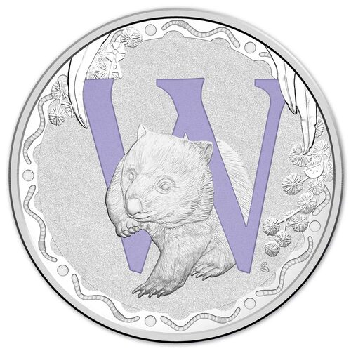 2017 $1 Silver Proof W - Alphabet Series