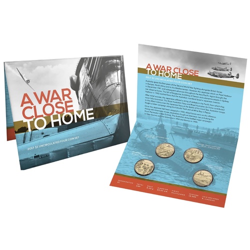 2017 - War Close to home 4X $1 Uncirculated set One Dollar