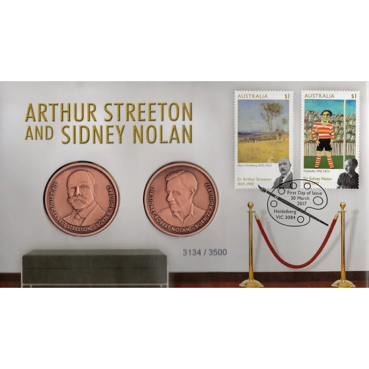 2017 Australian Artists Arthur Streeton and Sidney Nolan Medallion PMC