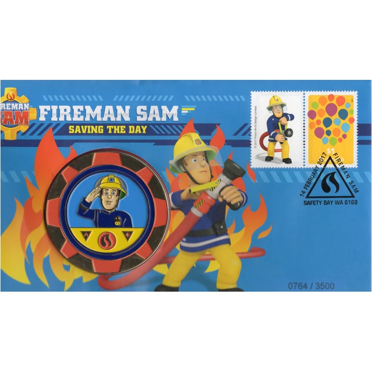2017 Saving the Day Fireman Sam Medallion PMC