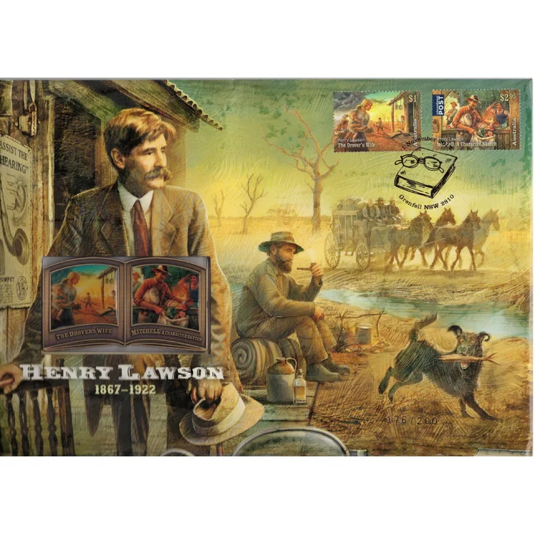 2017 Henry Lawson 1867 - 1922 Impressions Medallion PMC