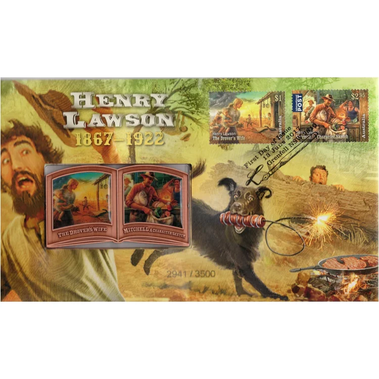 2017 Henry Lawson 1867 - 1922 Medallion PMC