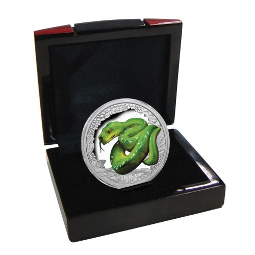 2018 1oz Green Tree Python Silver Proof Coin