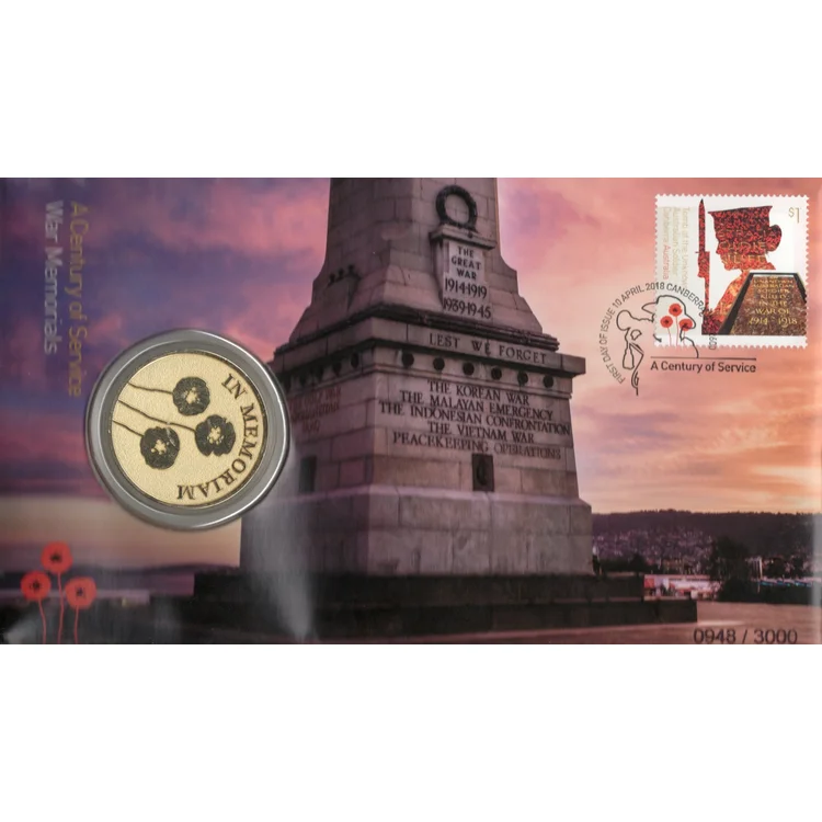 2018 A Century of Service War Memorials Medallion PMC