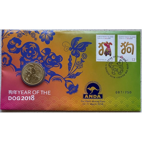 2018 $1 Lunar Year of the Dog PNC (ANDA Perth 10-11 Mar)