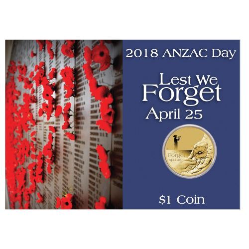 2018 $1 Anzac Day Lest We Forget 