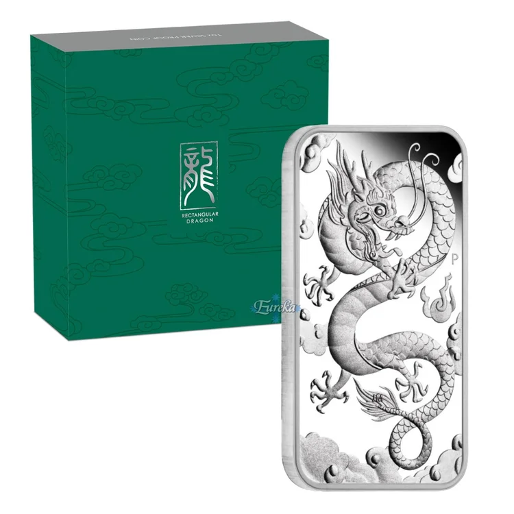 2019 1oz Rectangular Lunar Dragon Silver Proof Coin