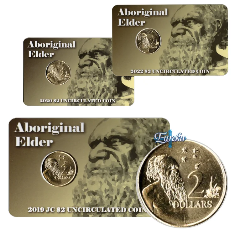 1988 - 2022 $2 UNC Elder in Carded Coin