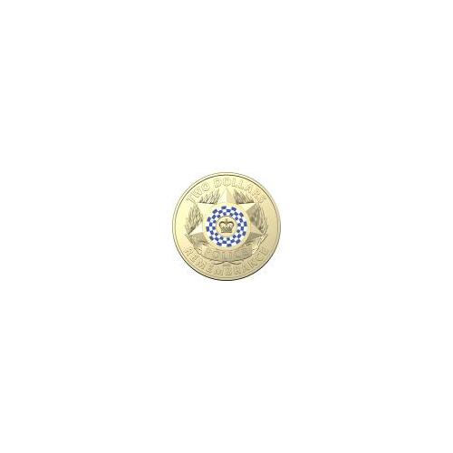 2019 - $2 Police Remembrance, Blue Coloured Coin 